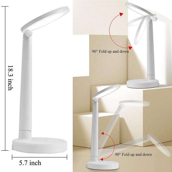 10W 46.5cm Smart Touch Stepless LED Desk Lamp With 3 Color 0