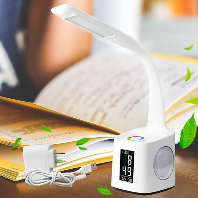 256RGB White LED Desk Lamp 13KG Clock Led Calendar Table Lamp For Office