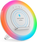 10W Multicolor Wireless Charging Night Light With Bluetooth Speaker