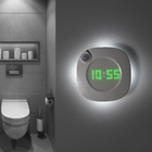 4500K Bathroom  Toilet Wardrobe Induction Night Light With Clock