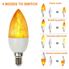 ABS Flicker Flame Night Light Bulbs 265VAC E14 Flickering Candle Bulb