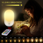 CE 0.7W Dimmable Night Lamp Efficient Night Light With Remote Control