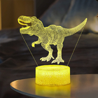 36V 3D Dinosaur Lamp 16 Colors Changing Acrylic Plastic Remote Control Lighting