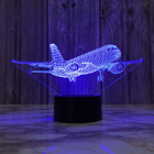 Usb Smooth Plane 3D Illusion Lamp Black Base Touch Led Night Light