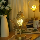 23*10.5*29cm Hollow Star Shape Night Light  Wrought Iron Bedside Lamp