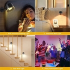 RGB Reading Rechargeable Bedside Lamp , Wireless Magnetic Wall Light With Remote