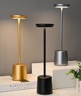 Bedside Cordless Rechargeable Metal Touch Table Lamp 188lm