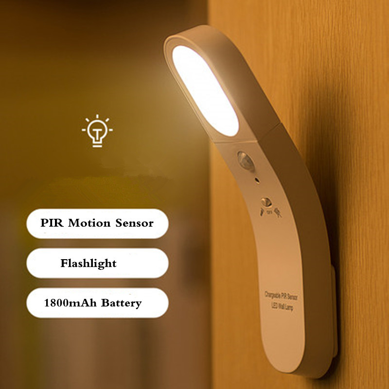 1W Induction Night Light Built In USB Rechargeable Night Lamp With Motion Sensor