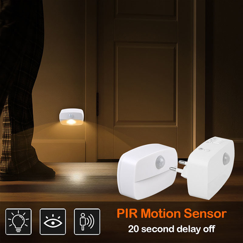 Battery Powered Plug In 220V Induction Night Light For Hallway Stairs
