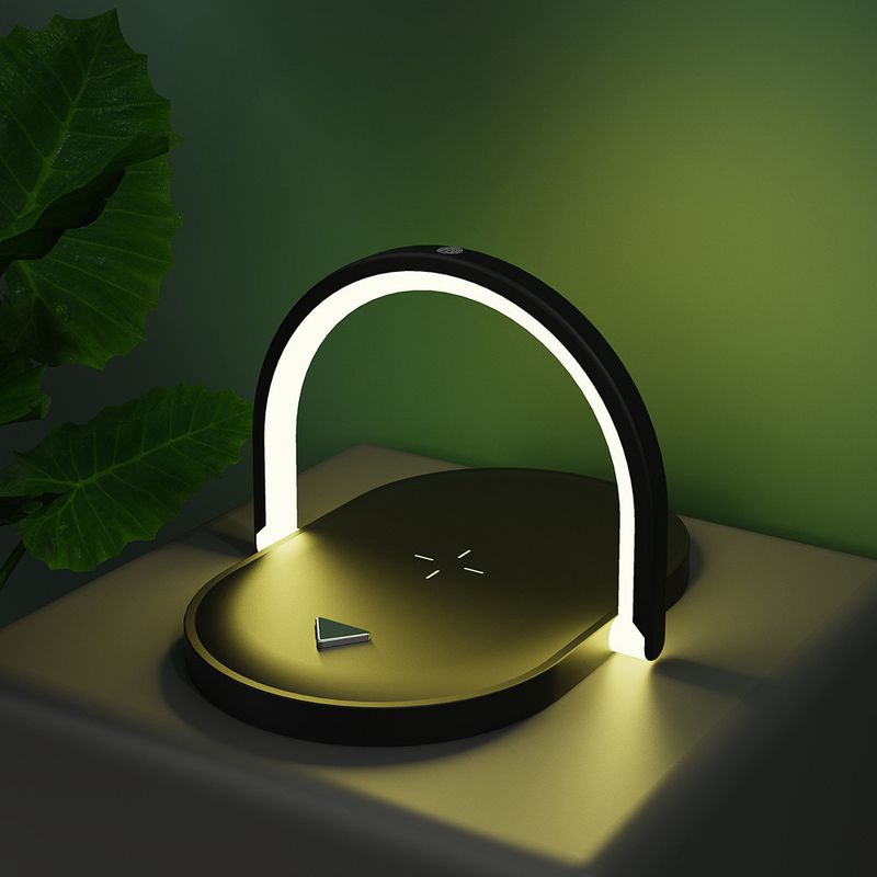 Colorful 5W Touch Control Wireless Charging Night Light With Phone Charging