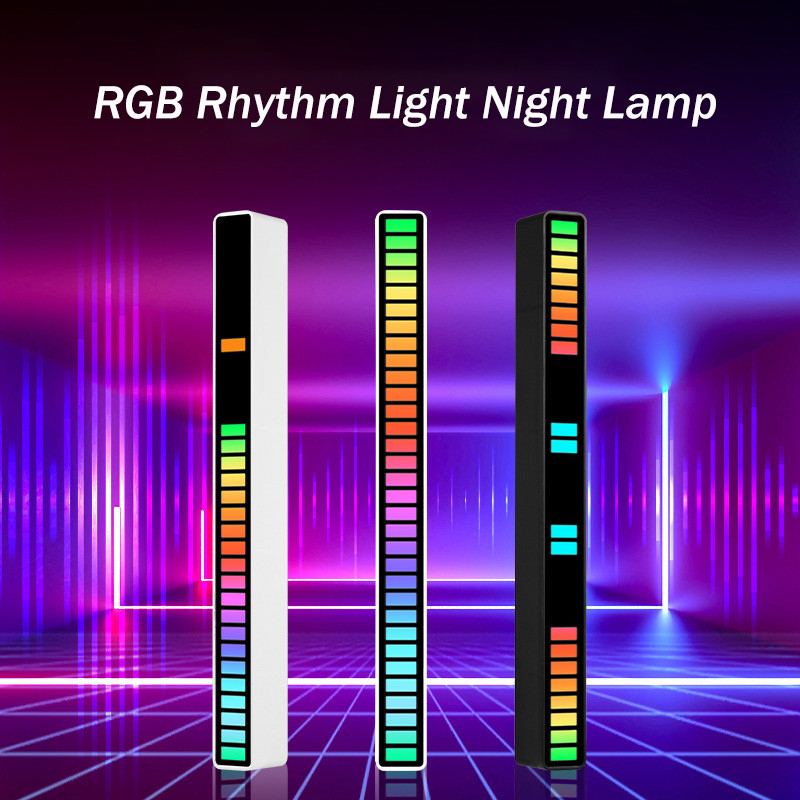 Sounds Control Type C  Rgb Night Light 16mm Rhythm Ambient Light Bar