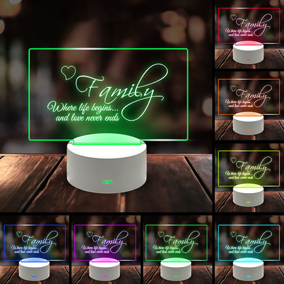 Children Girlfriend Creative Gift USB Led Night Message Board Light With Pen