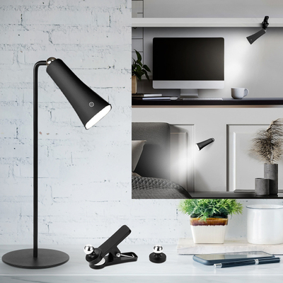 lâmpada de mesa magnética do toque Multifunction do diodo emissor de luz 4000k que lê a luz do grampo para exterior e interno