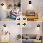 360 Degree Rotate Magnetic Touch Control LED Wall Mounted Reading Light For Bedroom